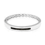 Polished Groove Bracelet in Black - Silver memorial jewellery