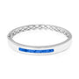 Polished Groove Bracelet in Blue - Silver memorial jewellery