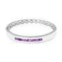 Polished Groove Bracelet in Purple - Silver memorial jewellery
