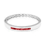 Polished Groove Bracelet in Red - Silver memorial jewellery