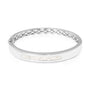 Polished Groove Bracelet in White - Silver memorial jewellery