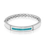 Gem Groove Bracelet in Aqua - Silver memorial jewellery