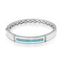 Gem Groove Bracelet in Baby Blue - Silver memorial jewellery