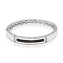 Gem Groove Bracelet in Black - Silver memorial jewellery