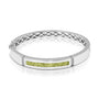 Gem Groove Bracelet in Olive - Silver memorial jewellery
