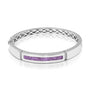 Gem Groove Bracelet in Purple - Silver memorial jewellery