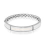 Gem Groove Bracelet in White - Silver memorial jewellery