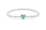 Heart Flexible Bracelet in DSC0889 Baby Blue - Silver memorial jewellery