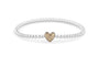 Heart Flexible Bracelet in DSC0889 Transparent - Silver memorial jewellery