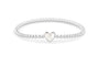 Heart Flexible Bracelet in DSC0889 White - Silver memorial jewellery