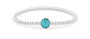 Plain Round Flexible Bracelet in DSC0891 Aqua - Silver memorial jewellery