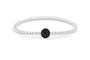 Plain Round Flexible Bracelet in DSC0891 Black - Silver memorial jewellery
