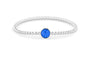 Plain Round Flexible Bracelet in DSC0891 Blue - Silver memorial jewellery