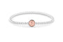 Plain Round Flexible Bracelet in DSC0891 Blush - Silver memorial jewellery