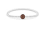 Plain Round Flexible Bracelet in DSC0891 Brown - Silver memorial jewellery