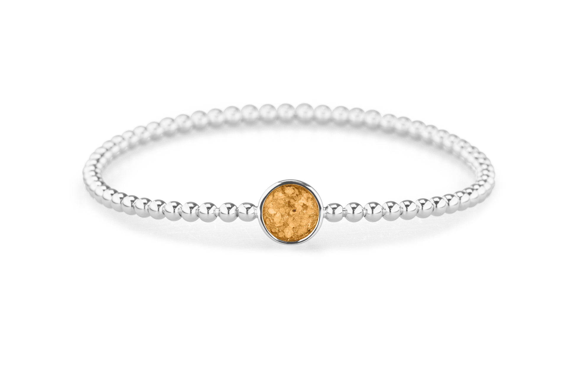 Plain Round Flexible Bracelet in DSC0891 Gold - Silver memorial jewellery