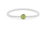 Plain Round Flexible Bracelet in DSC0891 Green - Silver memorial jewellery