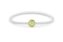 Plain Round Flexible Bracelet in DSC0891 Olive - Silver memorial jewellery