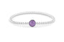 Plain Round Flexible Bracelet in DSC0891 Purple - Silver memorial jewellery