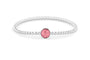 Plain Round Flexible Bracelet in DSC0891 Soft Pink - Silver memorial jewellery