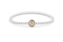 Plain Round Flexible Bracelet in DSC0891 Transparent - Silver memorial jewellery