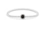 Round Gem Flexible Bracelet in DSC0892 Black - Silver memorial jewellery