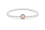 Round Gem Flexible Bracelet in DSC0892 Blush - Silver memorial jewellery