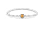 Round Gem Flexible Bracelet in DSC0892 Gold - Silver memorial jewellery