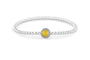 Round Gem Flexible Bracelet in DSC0892 Yellow - Silver memorial jewellery