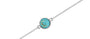 Round Chain Bracelet in DSC0902 Aqua - Silver memorial jewellery