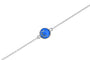 Round Chain Bracelet in DSC0902 Blue - Silver memorial jewellery