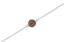 Round Chain Bracelet in DSC0902 Brown - Silver memorial jewellery