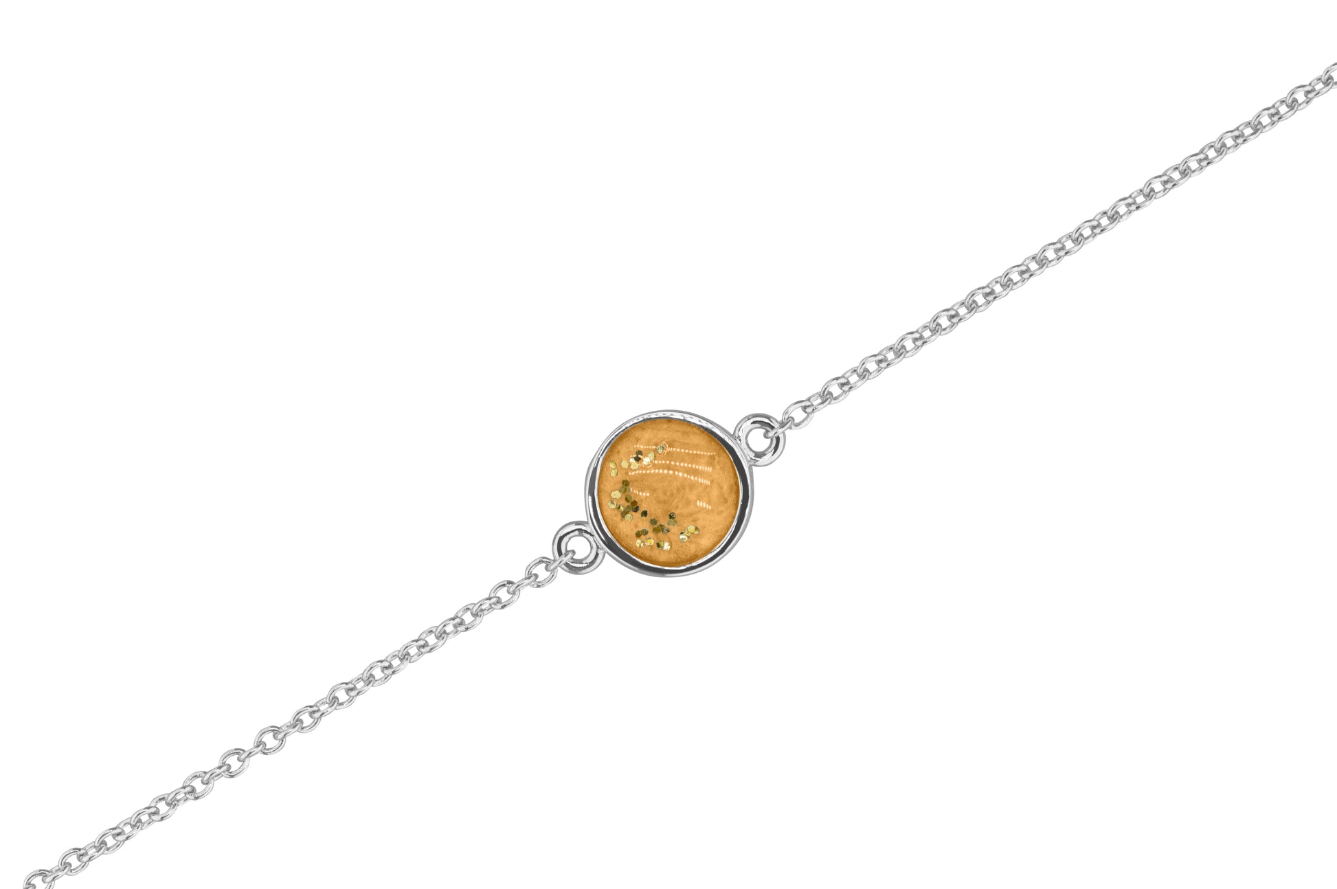 Round Chain Bracelet in DSC0902 Gold - Silver memorial jewellery