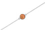 Round Chain Bracelet in DSC0902 Orange - Silver memorial jewellery