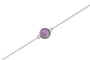 Round Chain Bracelet in DSC0902 Purple - Silver memorial jewellery