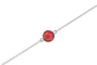 Round Chain Bracelet in DSC0902 Red - Silver memorial jewellery