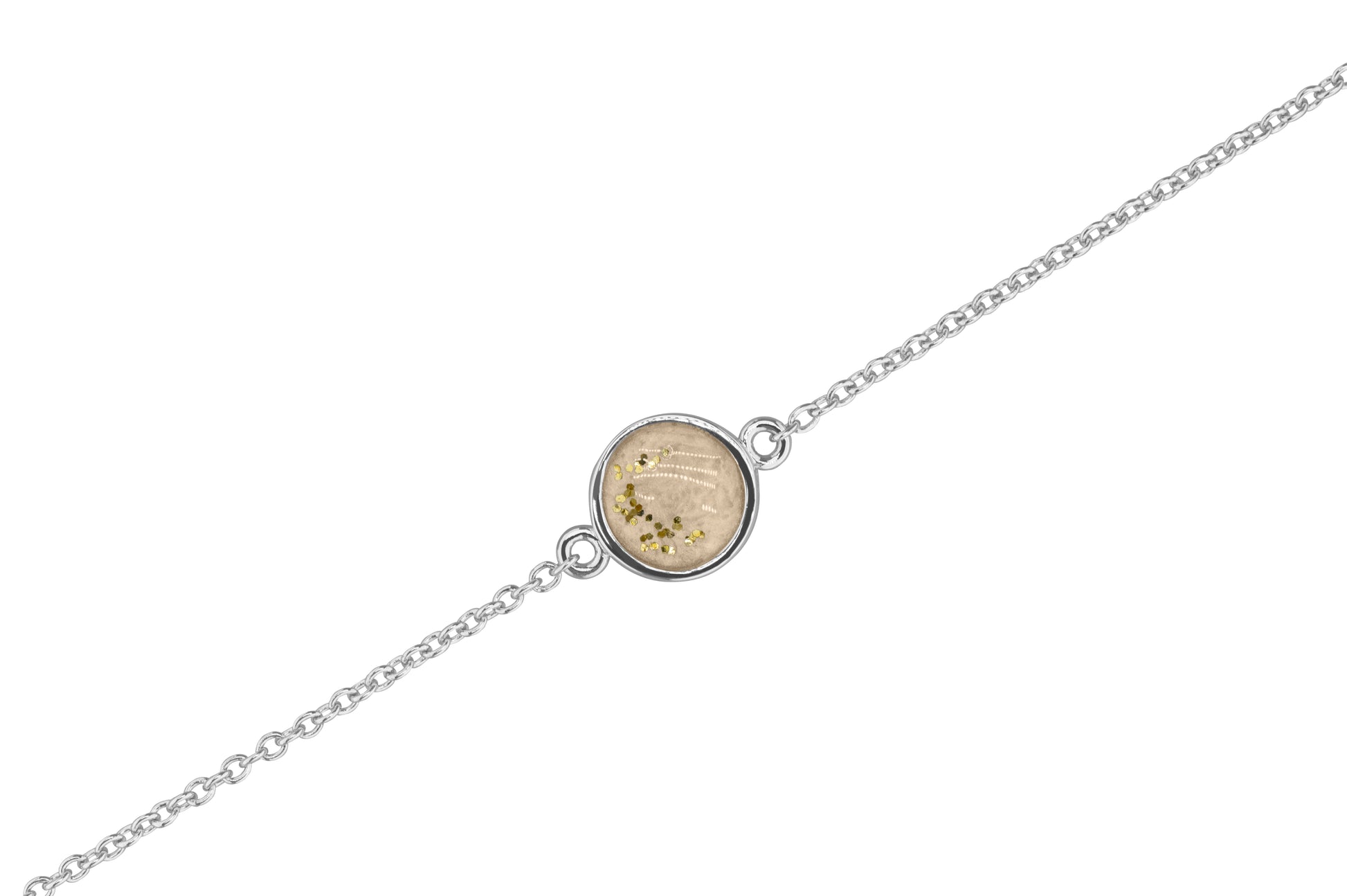 Round Chain Bracelet in DSC0902 Transparent - Silver memorial jewellery