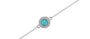 Round Gem Chain Bracelet in DSC0904 Aqua - Silver memorial jewellery