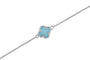 Clover Bracelet in DSC0907 Baby Blue - Silver memorial jewellery