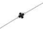 Clover Bracelet in DSC0907 Black - Silver memorial jewellery