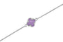 Clover Bracelet in DSC0907 Purple - Silver memorial jewellery