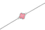 Clover Bracelet in DSC0907 Soft Pink - Silver memorial jewellery