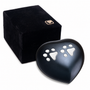 Keepsake Double Paw Heart Pet Urn Midnight & Bru Pewter