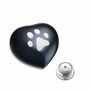 Keepsake Single Paw Heart Pet Urn Midnight & Bru Pewter