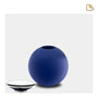 K1073   Crescent Sphere Keepsake Urn Navy & Pol Silver