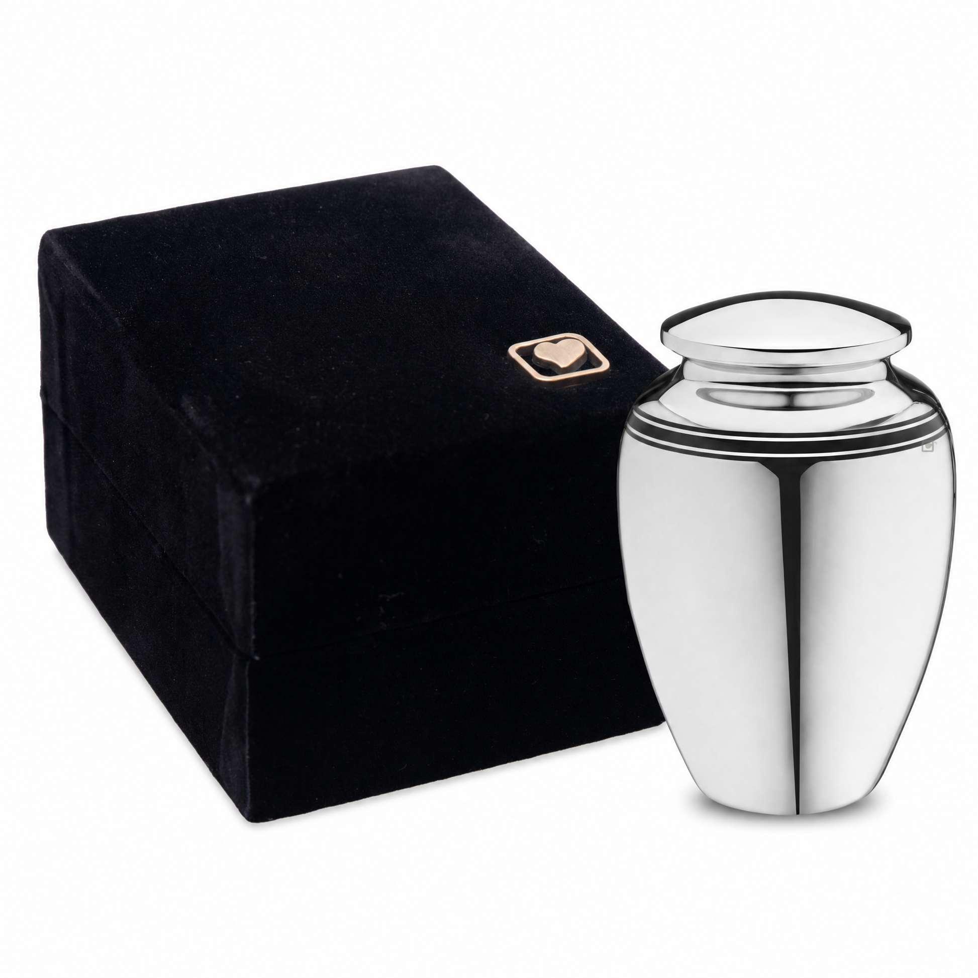 ArtDeco™ Keepsake Urn Pol Silver