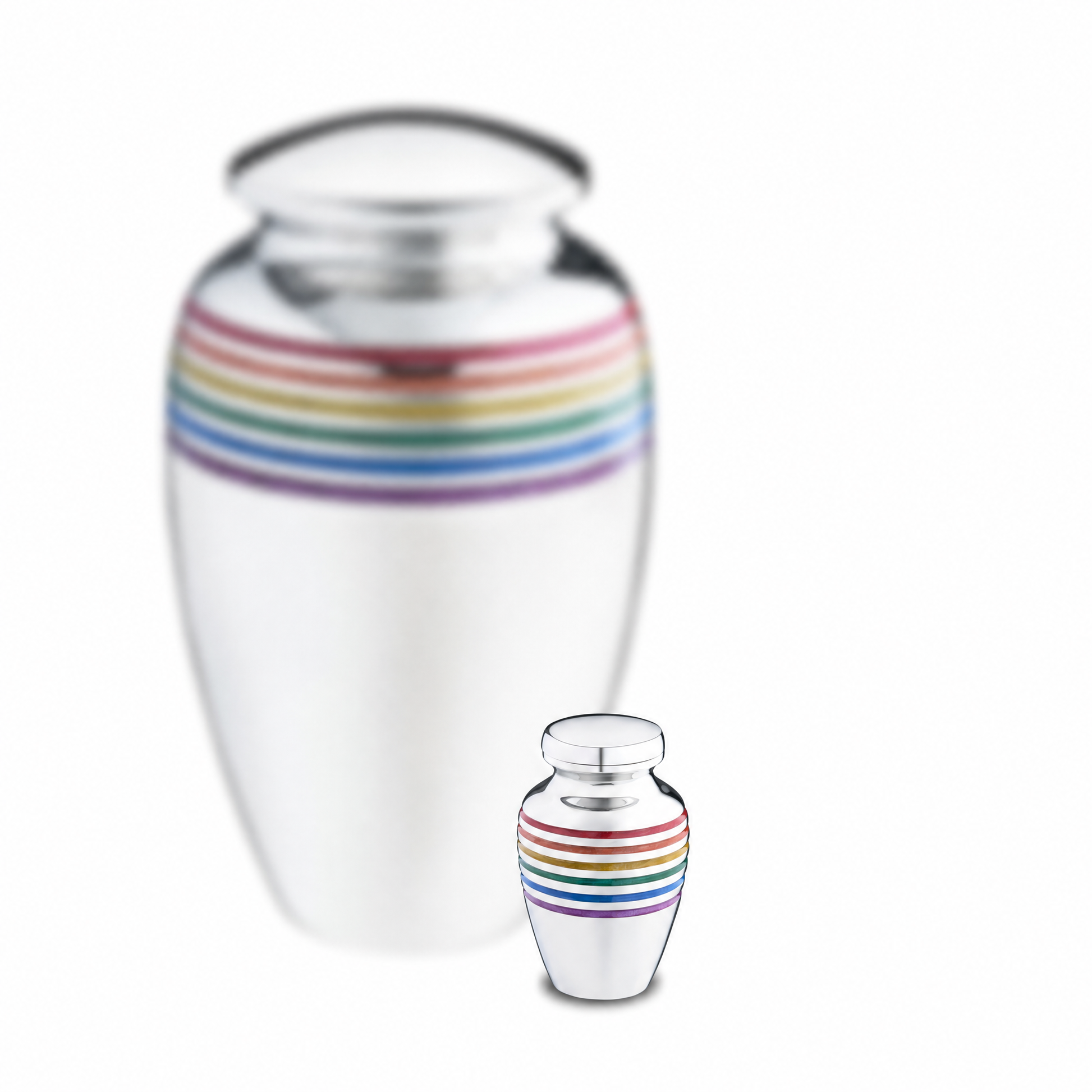 Pride™ Rainbow Keepsake Urn Pol Silver
