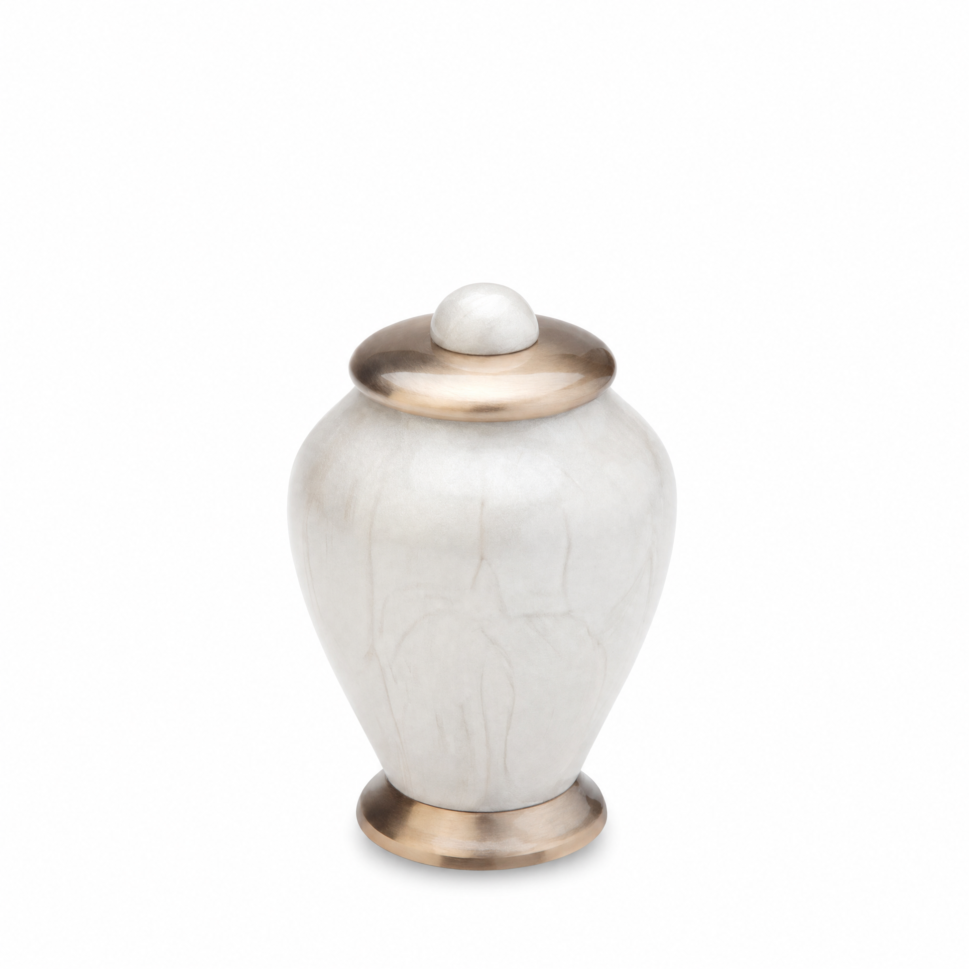 Simplicity Keepsake Urn Pearl White & Bru Gold