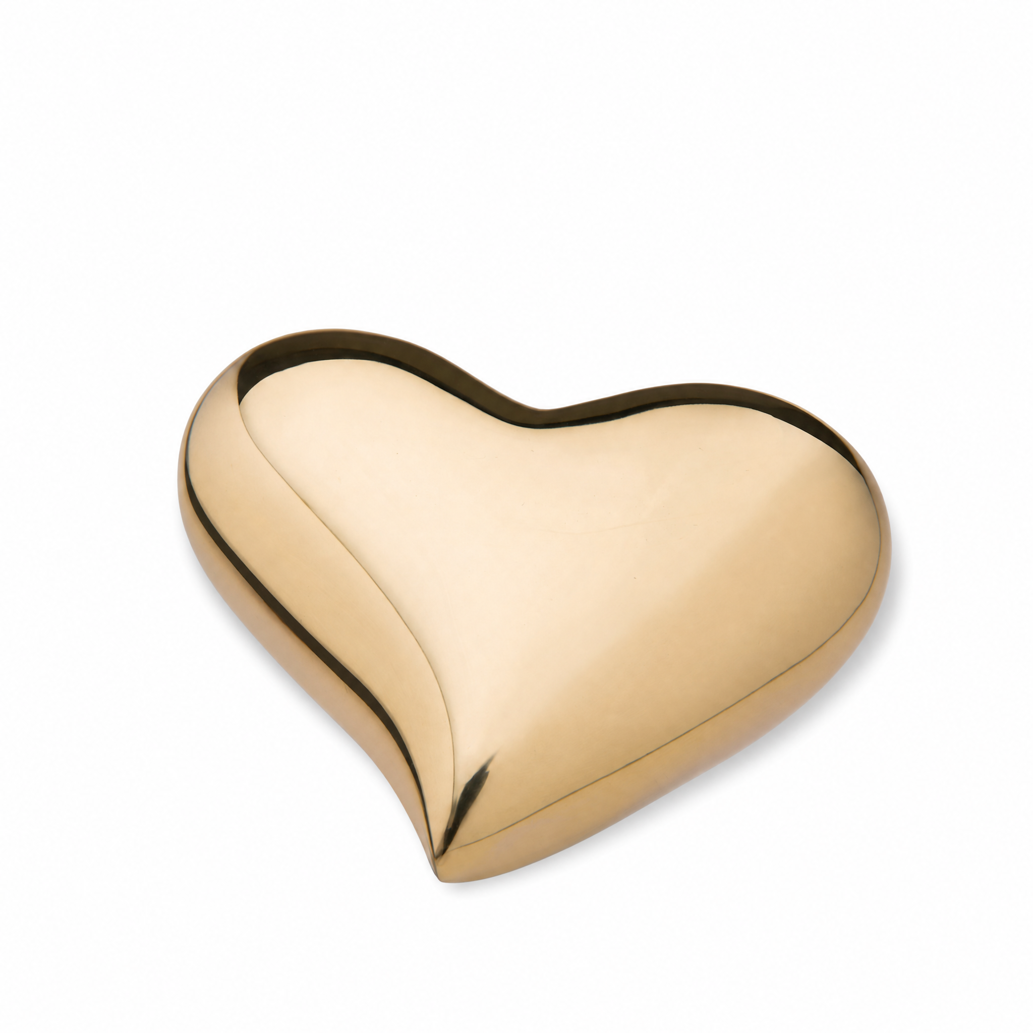 Heart Keepsake Urn Pol Gold