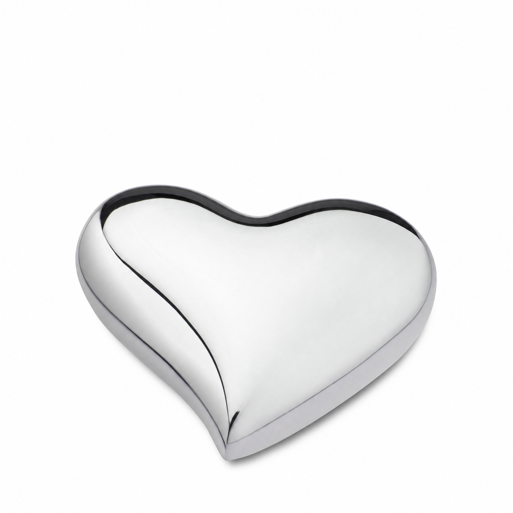 Heart Keepsake Urn Pol Silver